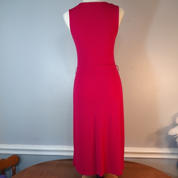 BANANA REPUBLIC PINK SLVLESS FAUX WRAP DRESS-SZ S - Picture 2 of 7